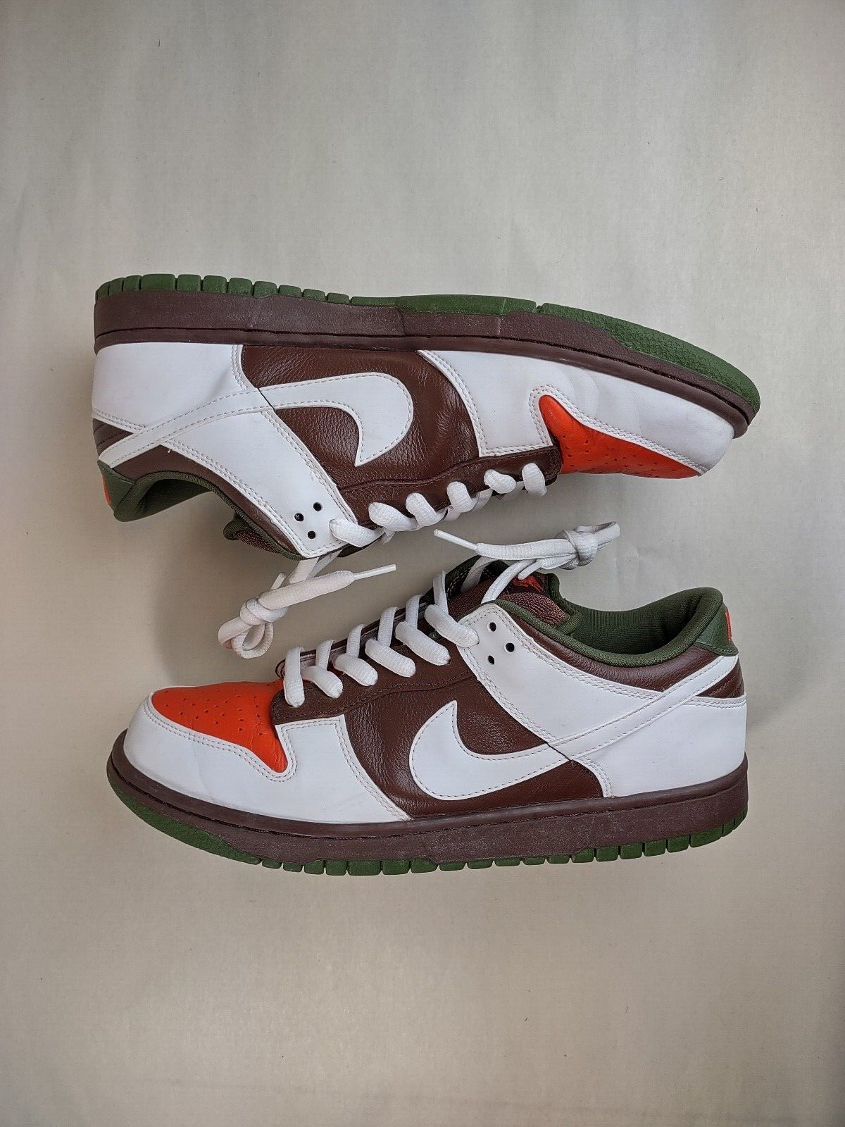

Nike Dunk Low Pro SB Oompa Loompa Коричневый Белый Оранжевый Зеленый 304292-228 Мужские 10,5, Nike SB Dunk Low