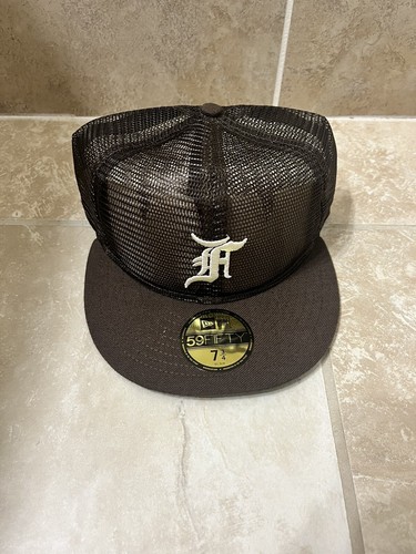 🔥🔥🔥 New Era x Fear of God Hat Brown Mesh 59FIFTY Fitted