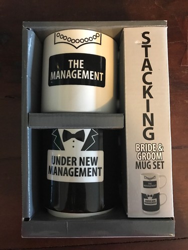 Brand New In Box ‘Our Name Is Mud’ Bride & Groom Mug Set - Wedding / Shower Gift