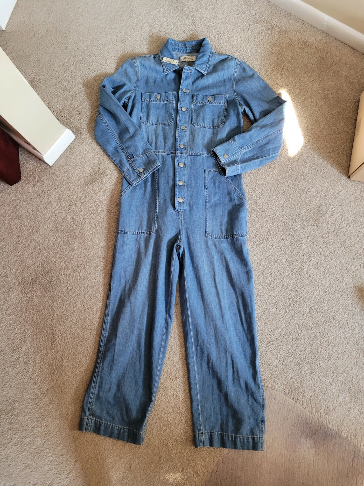 NWT MADEWELL DENIM JUMPSUIT M 