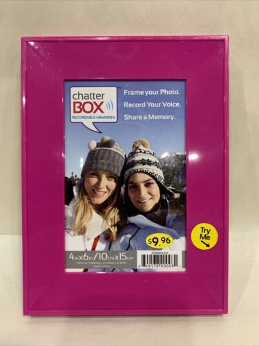 Chatter Box Recordable Voice Photo Frame - Solid PINK - 4x6 4
