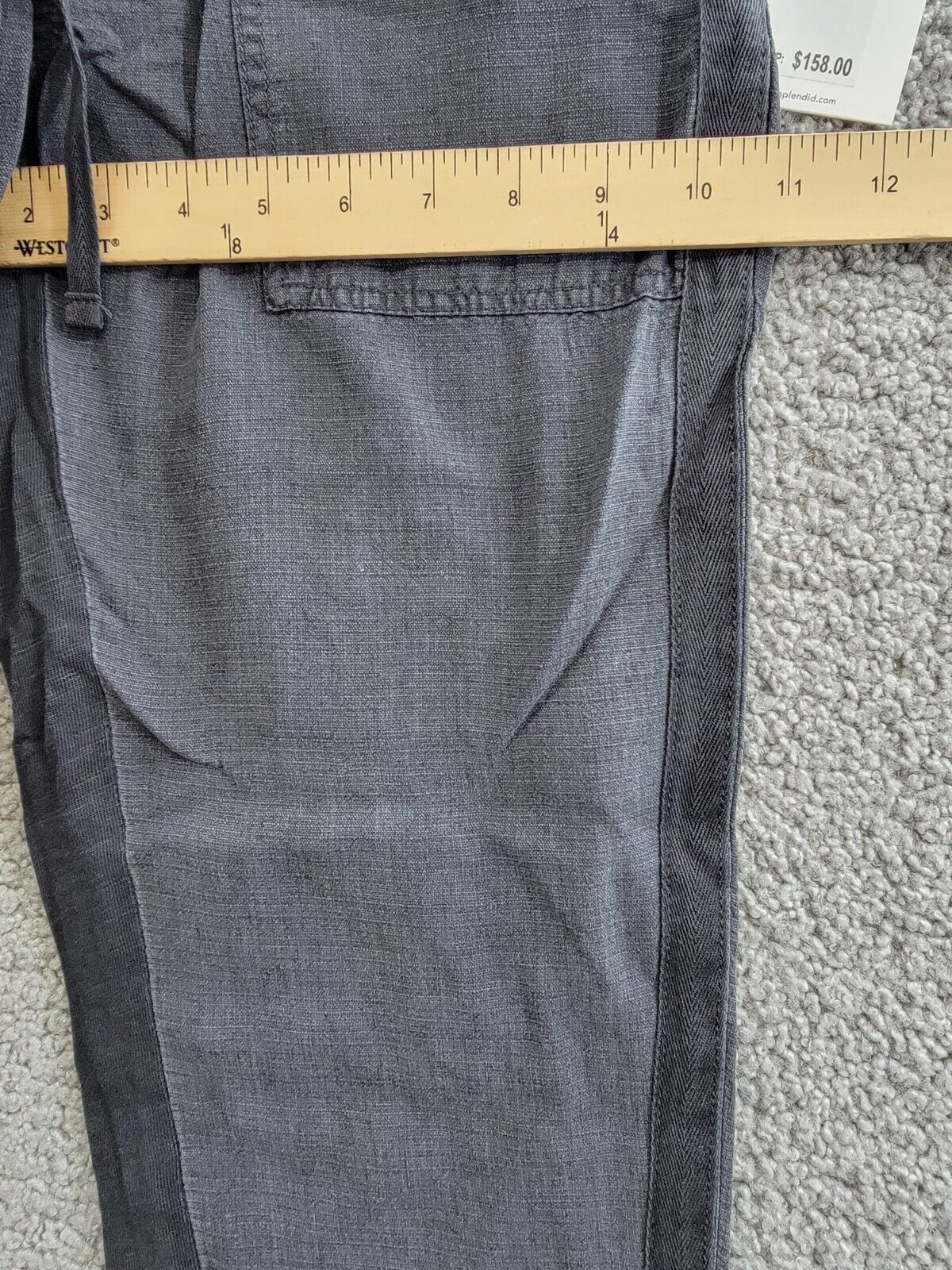 Splendid Lakeside Linen Blend Drawstring Jogger Pants Womens XS Lead Side Pocket - Picture 6 of 16