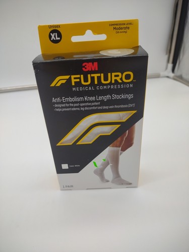 S Anti-embolism Moderate Compression White Xl