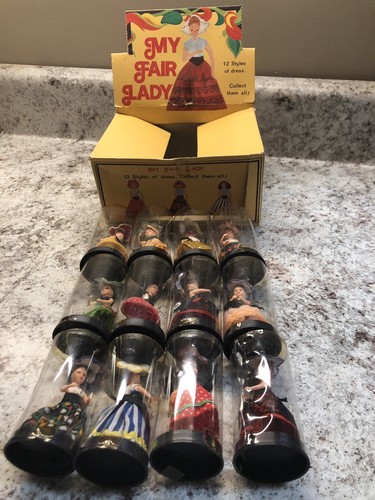 Vintage “My Fair Lady” Miniature Dolls Set 12 Doll House Size Fashion Styles NIB