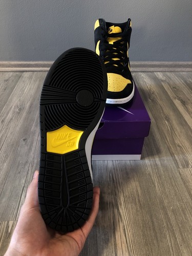  Nike SB Dunk High Varsity Maize Reverse Goldenrod 42.5 US9 Fast Shipping 