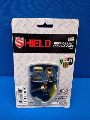 JB Industries Shield 4-Pack SHLD-U4 Universal Refrigerant Locking Caps RLC4-316