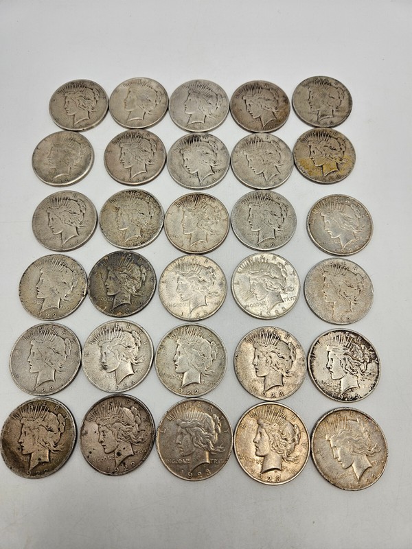 🌟(30) 1922,1923,1924,1926 Peace Silver Dollar $1 Coin CULL TO LOW