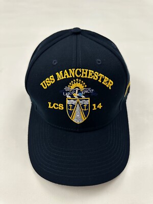 The Corps US Navy USS Manchester LCS 14 Logo Baseball Cap Hat One Size