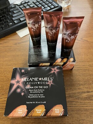 Melanie Mills Hollywood Gleam on the Go Skin perfecting Trio - NEW IN BOX