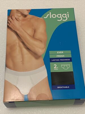 Sloggi Men's under ware (X2) Midi Black Medium 