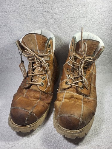 timberland patchwork Boots White Rim Size ???? READ. | eBay