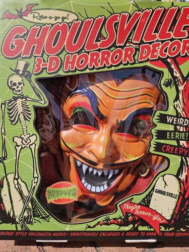 Ghoulsville 3D Horror Decor Devil Wall Hanger Blow Mold