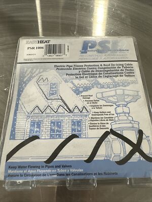 PSR1006 EasyHeat Electric Pipe Freeze Protection & Roof De-icing Cable, 6', 120V