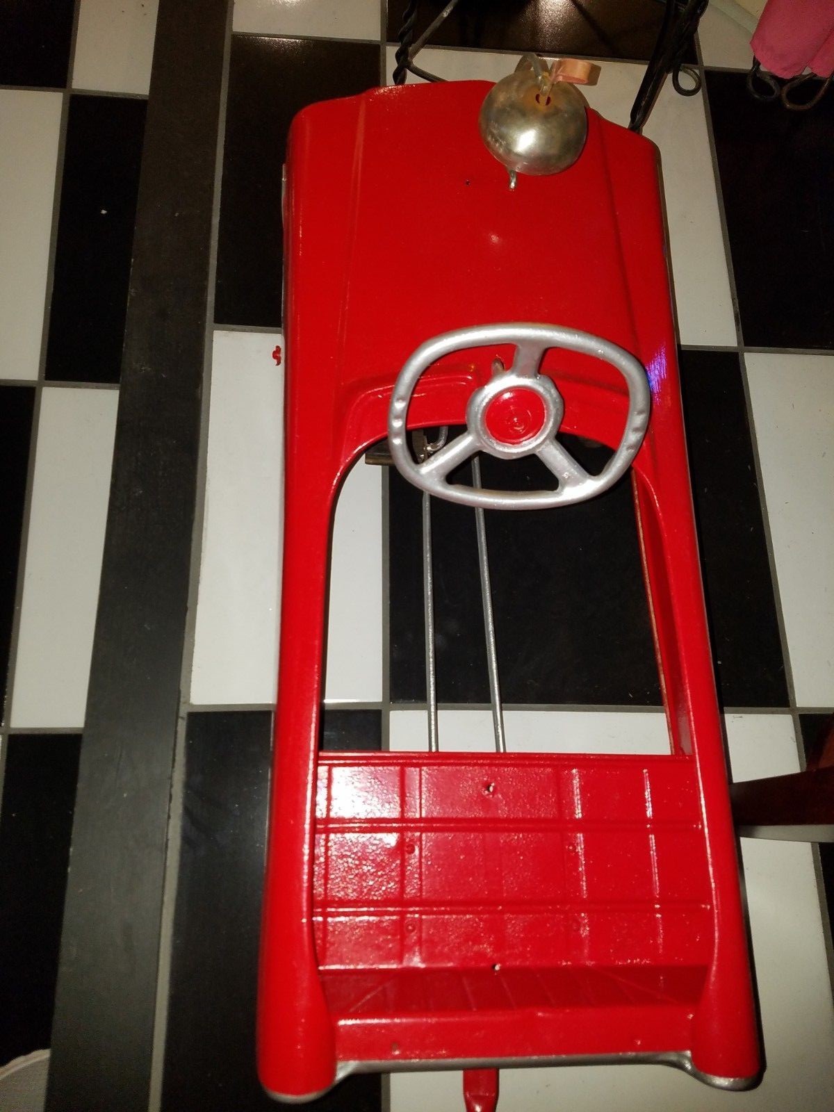 Vintage Fire Chief Wagon Peddle Car Restored