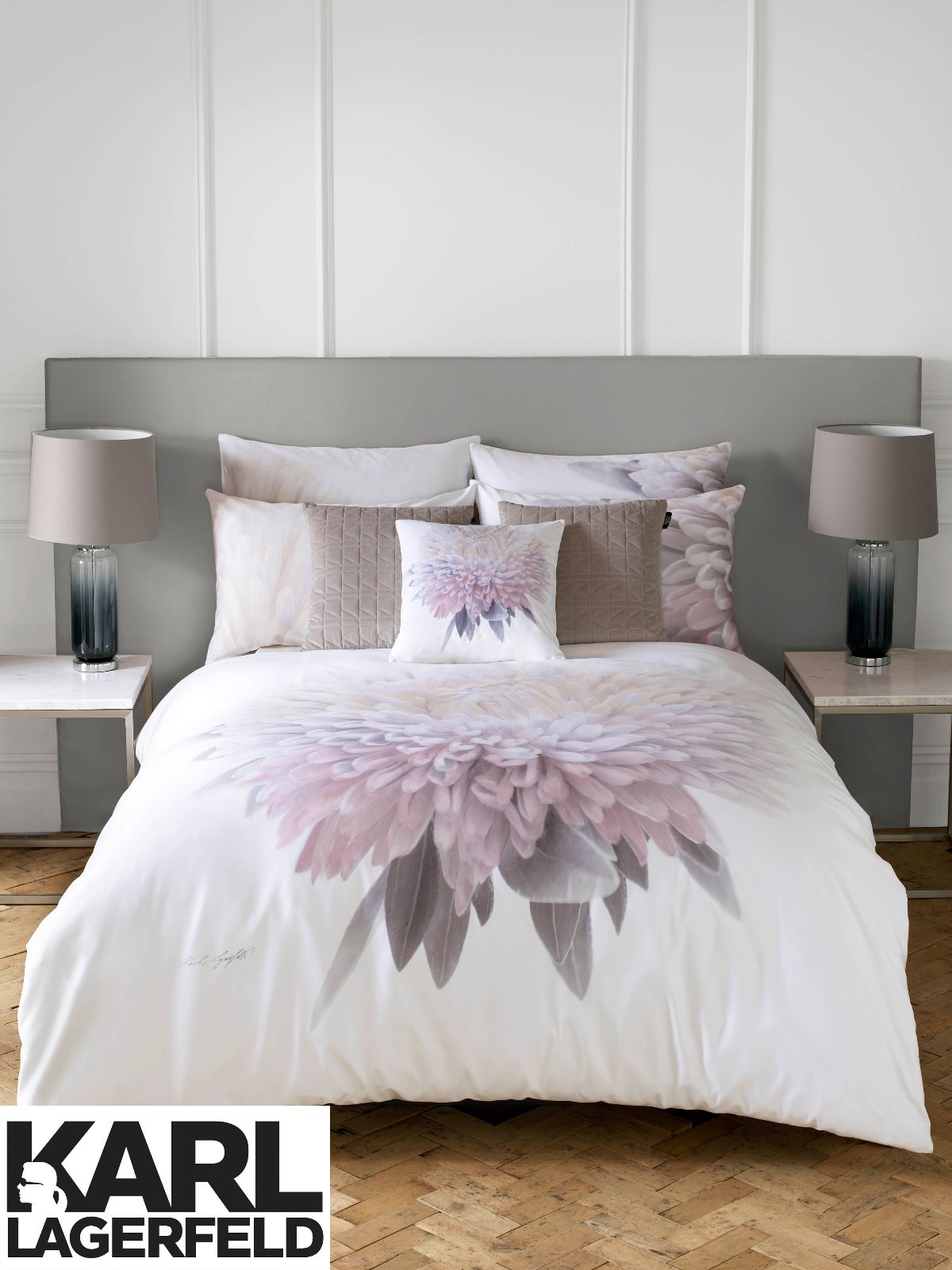 Karl Lagerfeld Designer Adahli Floral Printed 100 Cotton Bedding Bed Linen Ebay