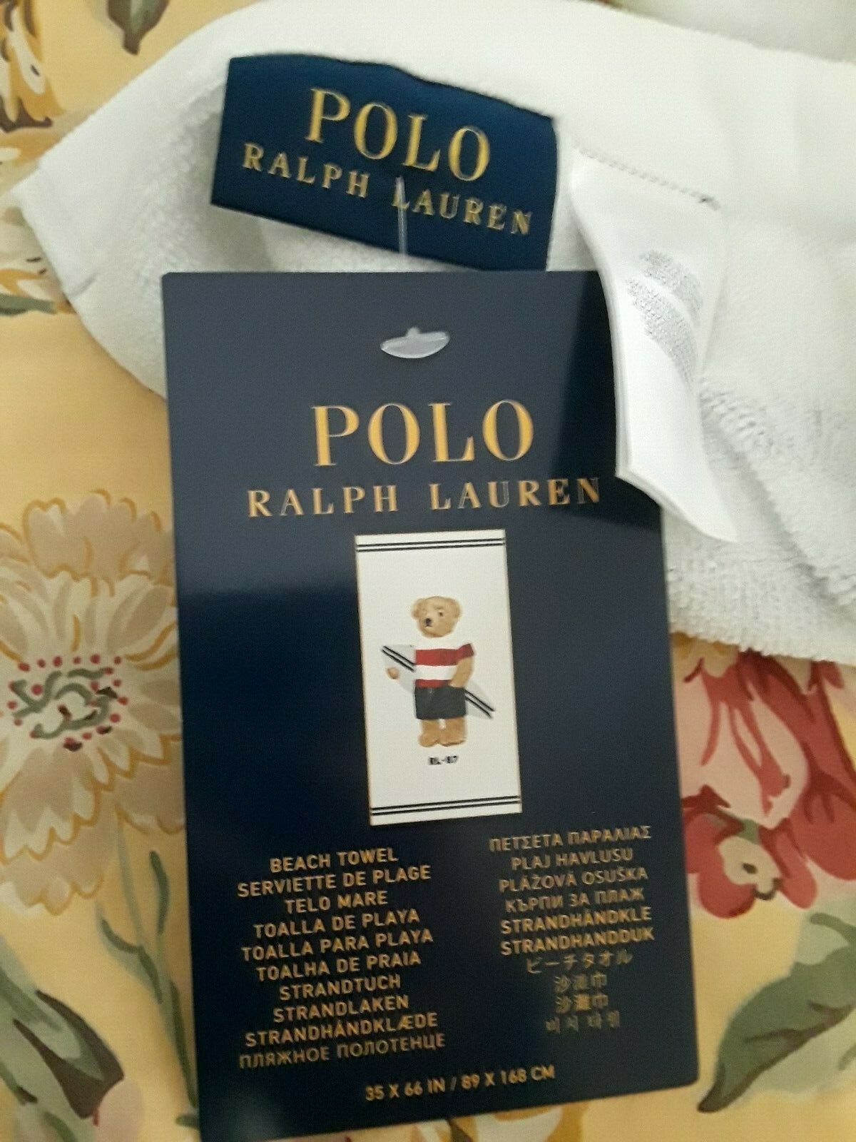 Polo Ralph Lauren Bear  Beach Towel NWT