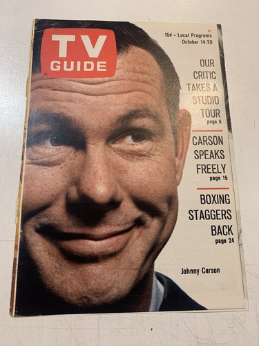 Johnny Carson - TV Guide Magazine 1967 Cover & Back cover only