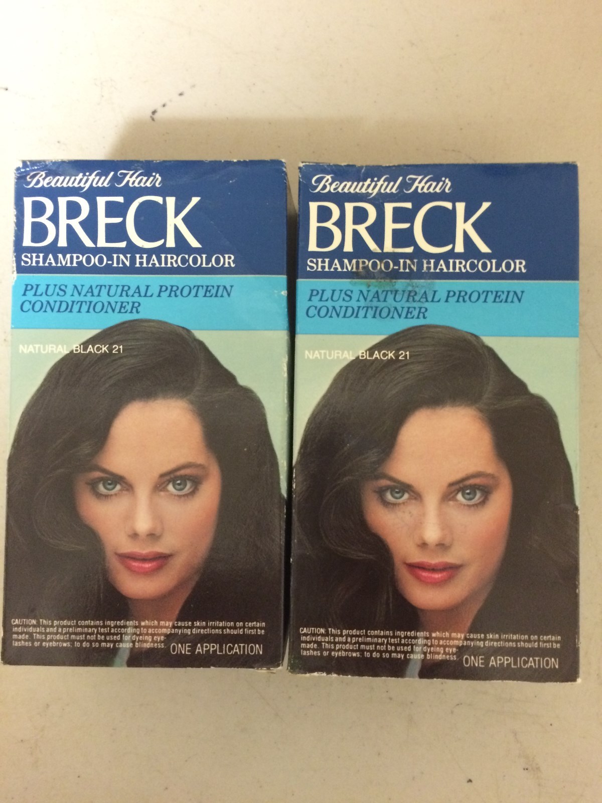 2 Vintage Breck Beautiful Hair Shampoo In Hair Color Natural