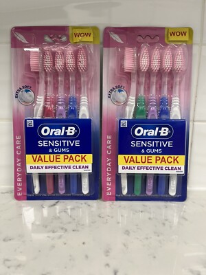 Oral B Sensitive Care Gums Toothbrush, Extra Soft (Pack of 5) Lot of 2 FREE SHIP