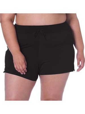24TH И OCEAN Женские черные шорты с завязками на талии, низ купальника 18W