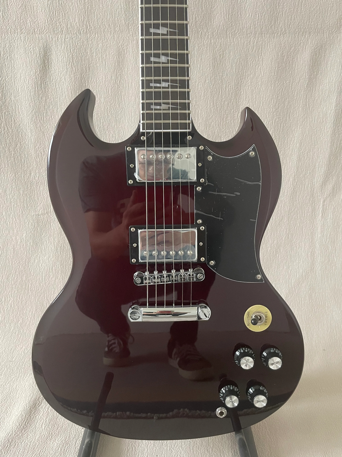 Factory Customized Wine Red 6 Stings Standard Electric