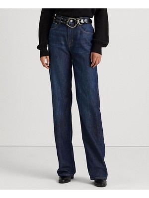 

LAUREN RALPH LAUREN Женские темно-синие джинсы прямого кроя с карманами на молнии, Navy, 200881837001