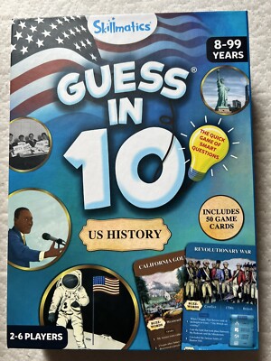 Skillmatics Card Game-Guess in 10 American History for Age 8 -99 Years