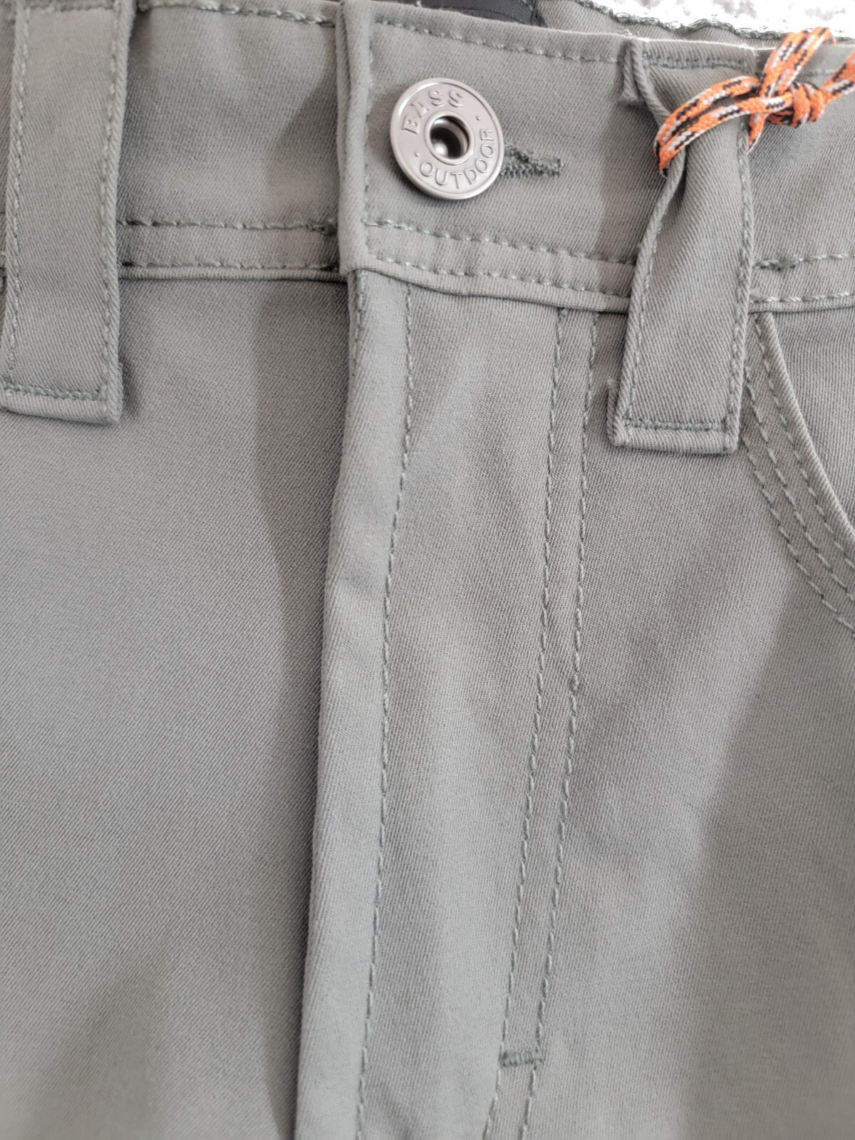 BASS OUTDOOR Essential Tech Cargo Pants Men's 30 Castor Gray Button Zip Closure - Picture 10 of 18