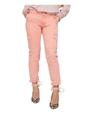 

GUESS Женские коралловые брюки-карго с карманами, Коралл, W1YB0FWDPA3
