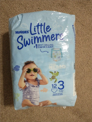 Huggies Little Swimmers Finding Nemo Pattern, Size 3, 16-26 lb, 12 Swim Pants