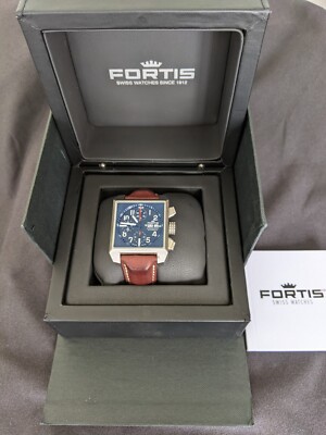 Fortis B-42 Square Series Mens Steel Chronograph Watch 667.10.41 L16