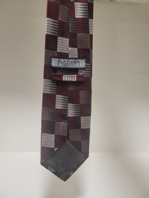Platinum Designs Men's Tie Silk Plaid Squares Cool New