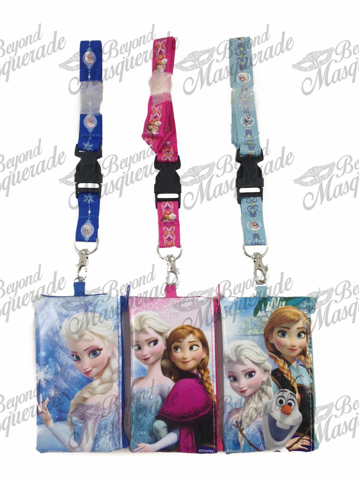 Disney Frozen Key Chain Lanyard ID Holder Detachable Coin