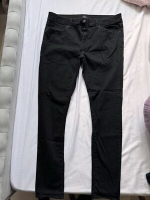 River Island Black Skinny Jeans 34/30 