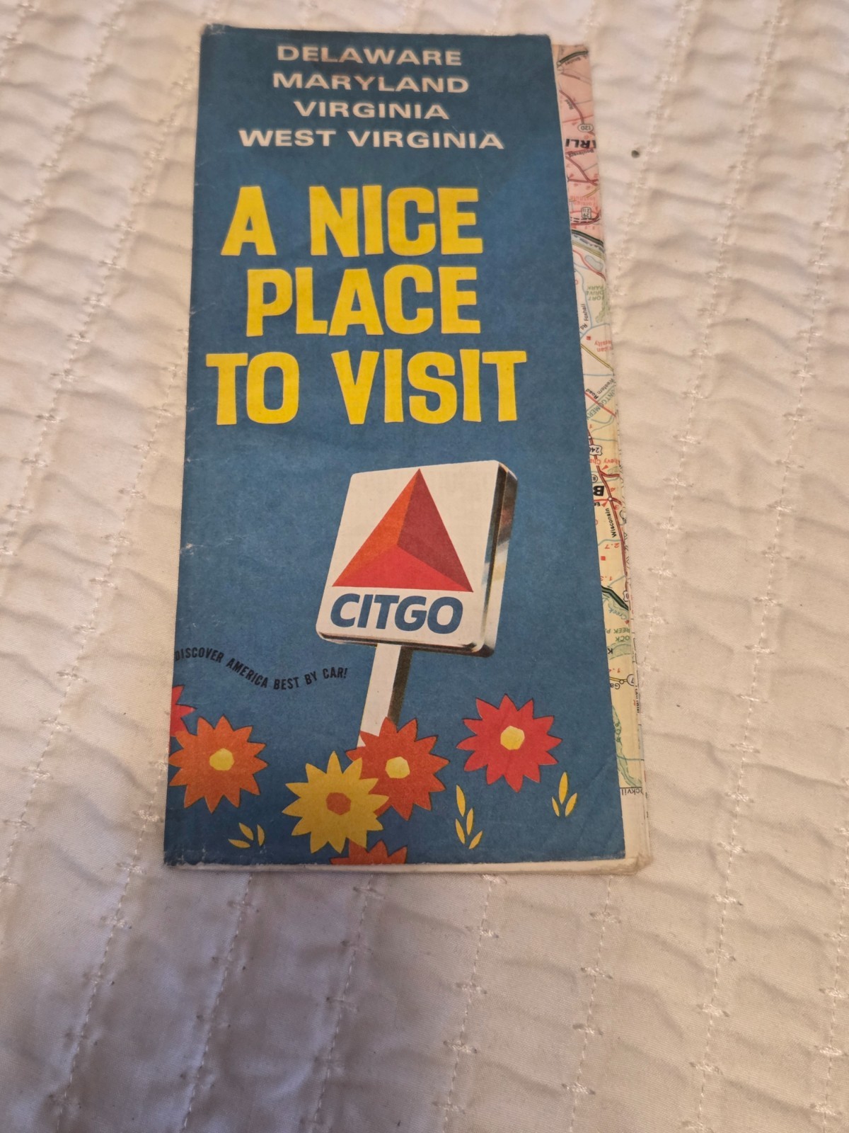 1970 Citgo Delaware Maryland Virginia West Virginia Map. A nice place to visit