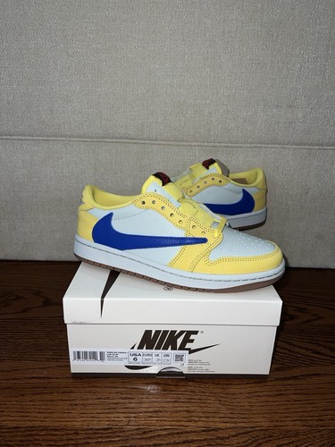 Pre-owned Jordan Travis Scott X Air  1 Retro Og Sp Low Canary Dz4137-700 Us Size 6w/4.5m✅ In Yellow