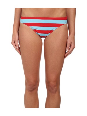 

DKNY Женский нейлоновый купальник в красную полоску, низ, Красный