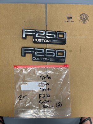   1992 - 96 Ford Truck - F-250 Custom Fender Embems - Set of 2 - OEM
