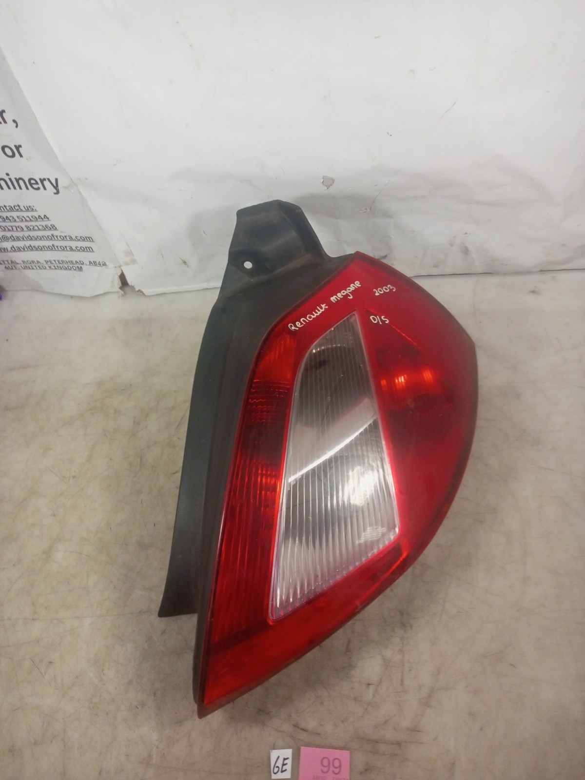 RENAULT MEGANE DRIVER SIDE REAR LIGHT #6E99