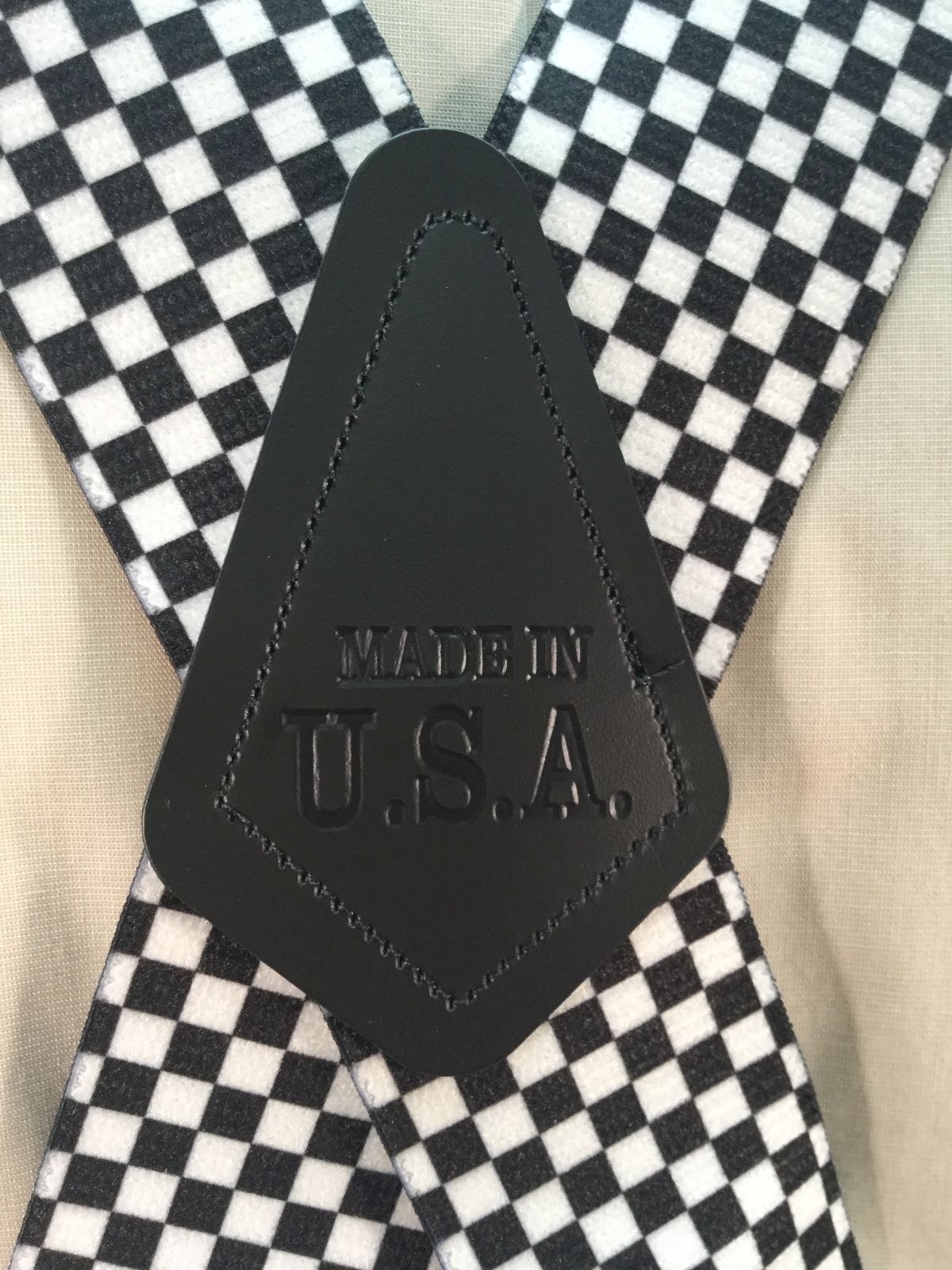 New, Men's, Black & White Checkerboard, XL, 2