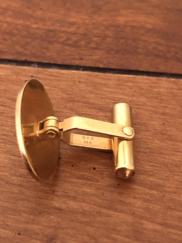B.A. BALLOU Adjustable 14K Solid GOLD CUFF LINKS VINTAGE Engravable Solid Gold