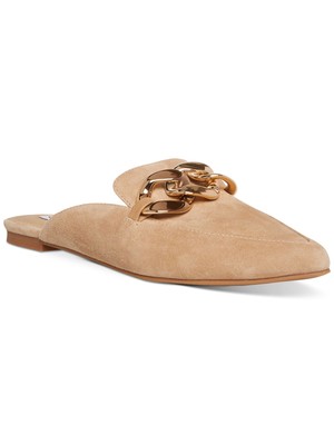 

STEVE MADDEN Женские коричневые кожаные сабо без шнуровки на блочном каблуке с цепочкой и цепочкой, 6 м, Коричневый, FEST02S1