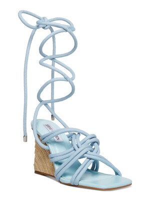 

STEVE MADDEN Женские светло-голубые туфли-эспадрильи на танкетке с квадратным носком, размер 7 м, Light blue, IDOL06S1