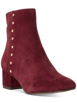 

LAUREN RALPH LAUREN Женские бордовые кожаные ботинки Wharton с миндалевидным носком 5,5 B, Burgundy, 802763543001