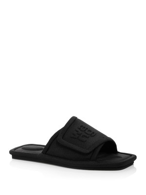 

ALEXANDER WANG Женские черные шлепанцы с логотипом Lana Square Toe Slip On Slide, Черный, 30122S015