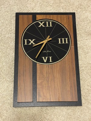 Seth Thomas Vintage Wall Clock TRANSITION Model - Two Tone Wood - Never Used