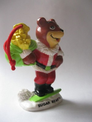 SUGAR BEAR IS SANTA stamped 1993 Kraft General Foods about 2.75