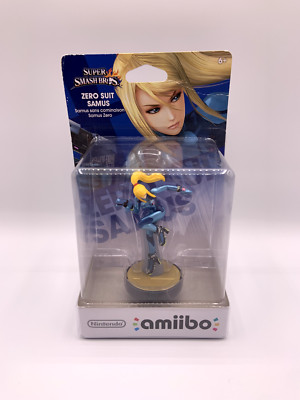 NEW IN BOX Nintendo Amiibo Super Smash Brothers ZERO SUIT SAMUS Figure SEALED US