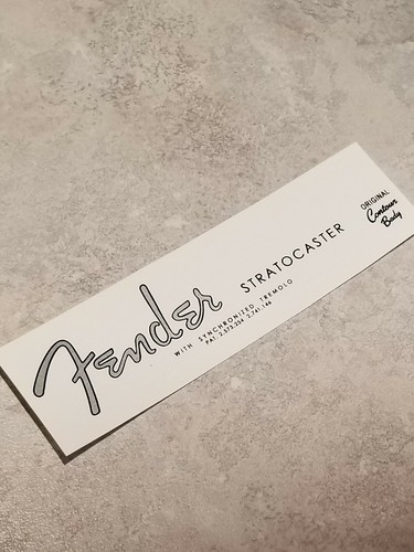 Fender 1962 Stratocaster Strat OCB ST Waterslide Headstock Decal SILVER + BLK