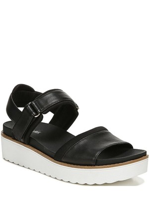 

DR SCHOLLS ORIGINAL COLLECTION Женские черные босоножки на танкетке на платформе 1 дюйм, 8 м, Черный, H5589L1